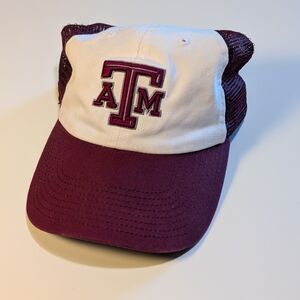 Vintage Texas A&M Aggies Trucker Hat Collegiate Outfitters Maroon White Mesh